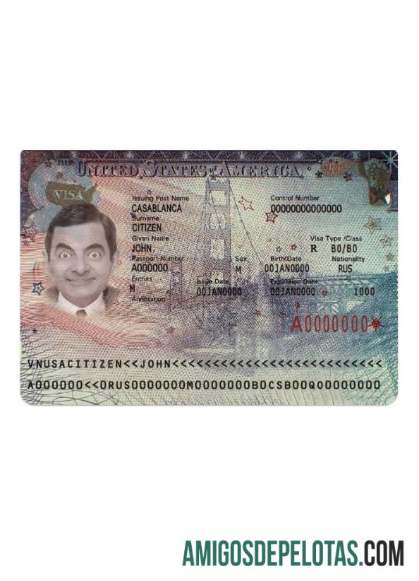 Visto de viagem para os EUA versão 2 baixar para verificação